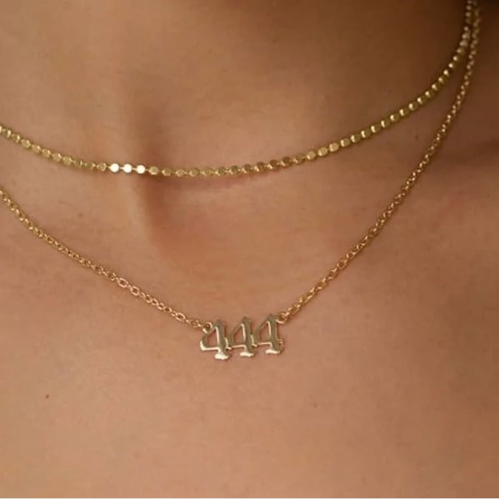 Angel number 444 Necklace Demi-fine jewelry